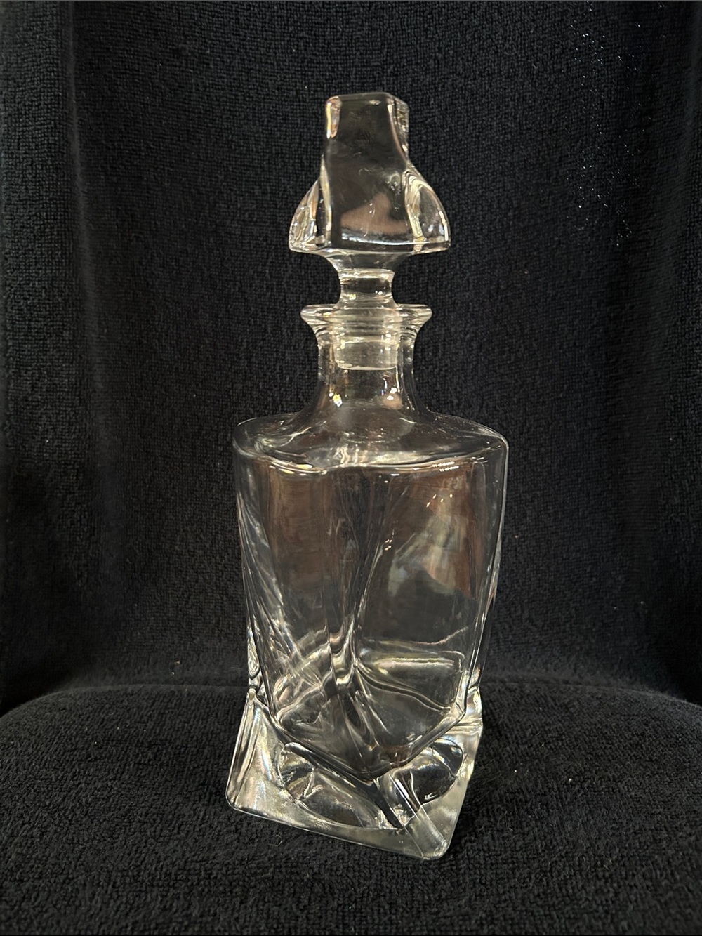 Bohemia Heavy Twisted Crystal Decanter with Stopper
